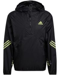 adidas - Stripe Logo Sports Training Half Zipper Jacket - Lyst