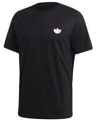 adidas - Originals Logo Ss Tee Solid Color Sports Round Neck Short Sleeve - Lyst