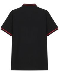 Burberry Monogram-print Short-sleeve Polo Shirt in Blue for Men | Lyst