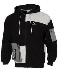 PUMA - Retro Block Sherpa Full-Zip Jacket - Lyst