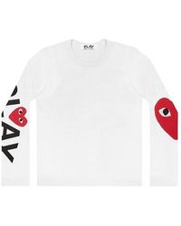 COMME DES GARÇONS PLAY - (Wmns) Sleeve Logo Round Neck Long Sleeves - Lyst