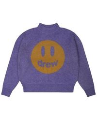 Drew House - Mascot Funnel Neck Sweater 'Heather Amethyst' - Lyst