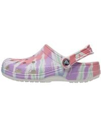 Crocs™ - Classic Clog Pattern Flat Heel Sports Colorful Sandals - Lyst