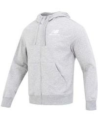 New Balance - Essentials Stacked Logo French Terry Jacket 'Classic' - Lyst