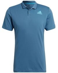 adidas - Gameset Logo Printing Solid Color Tennis Sports Short Sleeve Polo Shirt - Lyst