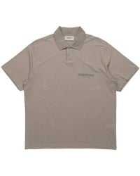 Fear Of God - Fw20 Logo Polo Shirt 'Taupe' - Lyst