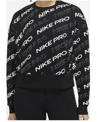 Nike - (Wmns) Pro Dri-Fit Round-Neck Sweatshirt - Lyst