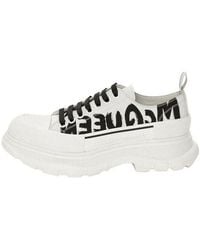 McQueen - Tread Slick Low Lace Up Canvas Graffiti - Lyst