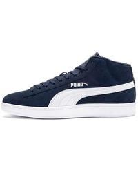 PUMA - Smash V2 Mid Mid Tops Casual Skateboarding Shoes - Lyst