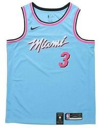 Nike Dwyane Wade Miami Heat Earned Edition Swingman Jersey in Pink for Men