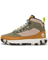 Timberland - (Wmns) Greenstride Motion Mid Fabric And Leather Waterproof Hiking Boot - Lyst