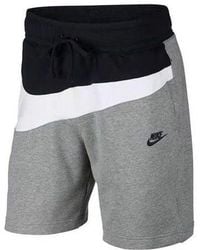 Nike - Sak As Nsw Hbr Colorblock Large Logo Splicing Elastic Waistband Sports Shorts - Lyst