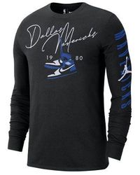 Nike - Casual Round Neck Pullover Printing Long Sleeves T-Shirt - Lyst