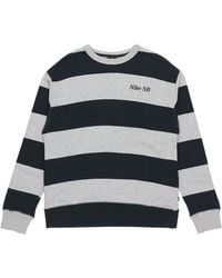 Nike - Sb Skateboard Striped Skate Sports Crew-Neck - Lyst
