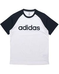 adidas - Neo M Esntl Rgln T Logo Printing Colorblock Sports Short Sleeve - Lyst