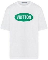 Louis Vuitton Oui Vuitton V Caua Cofort Crewneck Hort Eeve White for Men