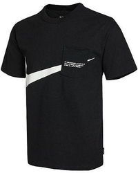 Nike - Sportswear Swoosh Large Pocket Printing Sports Round Neck Short Sleeve - Lyst