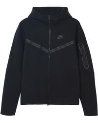Nike - Tech Fleece Full Zip Hoodie Black - Lyst