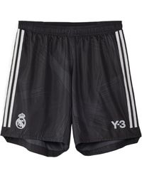 adidas - X Y-3 Crossover Real Madrid Stripe Logo Breathable Sports Training Shorts Black - Lyst