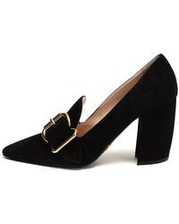 Prada - (Wmns) Fringed Buckle Suede Pointy Pumps - Lyst