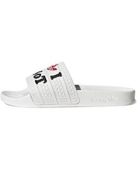 adidas - Originals Adilette Slides Slippers White - Lyst