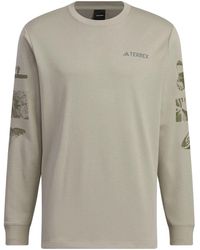 adidas - X National Geographic Aeroready Graphic Long Sleeve Tee Asia Sizing Pebble' - Lyst