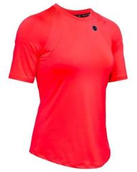 Under Armour - (Wmns) Rush Training Sports Splicing Breathable Short Sleeve - Lyst