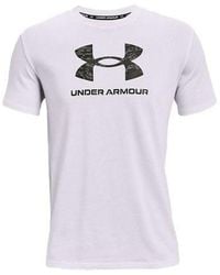 Under Armour - Round Neck Pullover Logo Athleisure Casual Sports Short Sleeve - Lyst