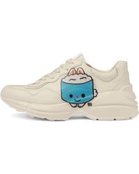 Gucci - (Wmns) Kawaii Rhyton Leather Sneakers 'Cream' - Lyst