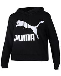 PUMA - (Wmns) Classics Logo Hoody Knitting Pullover Fleece - Lyst