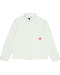 adidas - Solid Color Logo Single Breasted Lapel Long Sleeves Jacket - Lyst
