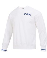 PUMA - Team Crew Tr Logo Long Sleeve Sweater - Lyst