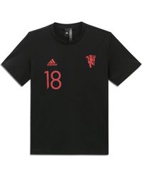 adidas - Mufc Gfx T 10 Manchester United Soccer/Football Sports Short Sleeve Ic1440 - Lyst