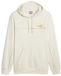 PUMA - Luxe Crew Embroidered Logo Sports Hoodie - Lyst