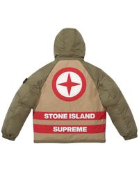 Supreme - X Stone Island Fw23 Week10 Reversible Down Puffer Jacket - Lyst