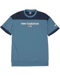 New Balance - Linear Logo Honeycomb Mesh T-Shirt 'Elemental' - Lyst