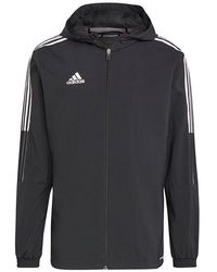 adidas - Tiro21 Wb Soccer/Football Training Sports Hooded Logo Jacket - Lyst