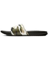 Nike - Benassi Jdi Print Military Slippers 'Sequoia' - Lyst