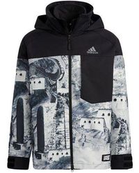 adidas - Zipper Stand Collar Hooded 3 - Lyst