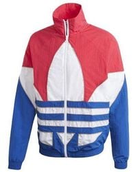 adidas - Originals Big Trefoil Outline Woven Colorblock Track Jacket - Lyst