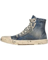 Balenciaga - (Wmns) Paris High Top Sneakers Destroyed Denim And Rubber' - Lyst