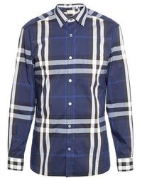 Burberry - Ss21 Classic Plaid Long Sleeves Shirt - Lyst