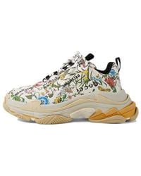 Balenciaga - X Gucci Triple S Sneakers 'The Hacker Project Floral' - Lyst
