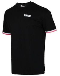 PUMA - Casual Sports Breathable Round Neck Knit Short Sleeve - Lyst