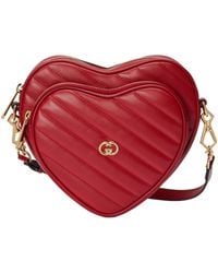 Gucci - (Wmns) Interlocking G Mini Heart Shoulder Bag 'Hibiscus' - Lyst