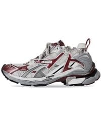 Balenciaga - Runner Sneakers 'Burgundy Mesh And Nylon' - Lyst
