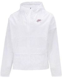 Nike - (Wmns) Solid Color Logo Zipper Long Sleeves Hooded Jacket - Lyst
