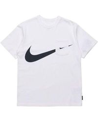 Nike - Sportswear Swoosh Casual Sports Round Neck Logo Pocket Short Sleeve - Lyst