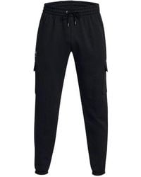 Under Armour - Essential Fleece Cargo Pants - Lyst