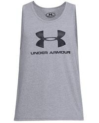 Under Armour - Training Graphics Tank Tops 'Steel' - Lyst